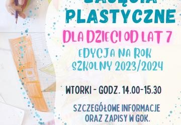 ZAJĘCIA PLASTYCZNE W GOK - NABORY NA ROK SZKOLNY 2023/2024