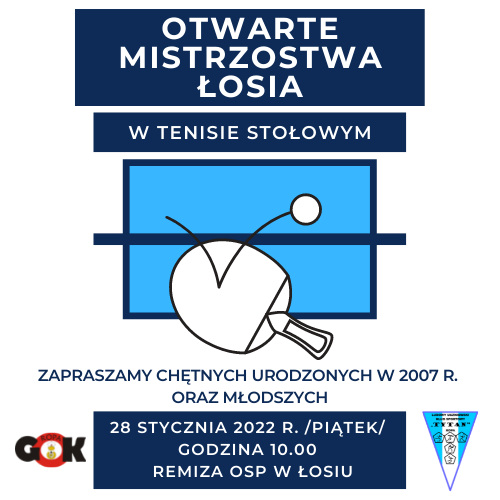 OTWARTE MISTRZOSTWA ŁOSIA W TENISIE STOŁOWYM