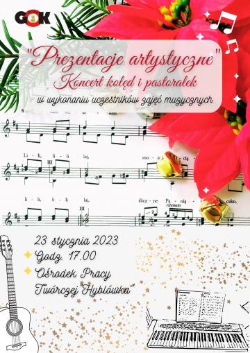 PREZENTACJE ARTYSTYCZNE - KONCERT KOLĘD I PASTORAŁEK W WYKONANIU UCZESTNIKÓW ZAJĘĆ MUZYCZNYCH