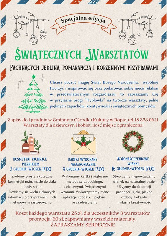 Świąteczne warsztaty dla dziewczyn i kobiet