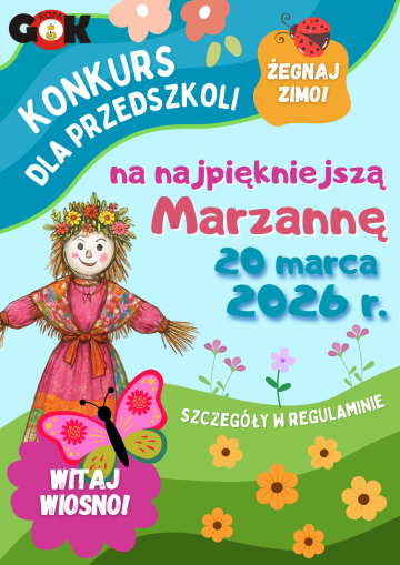 🌸 KONKURS DLA PRZEDSZKOLI NA NAJPIĘKNIEJSZĄ MARZANNĘ! 🌸